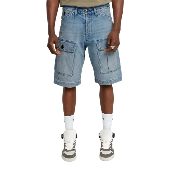 Bend 3D Cargo Shorts (Light Blue)