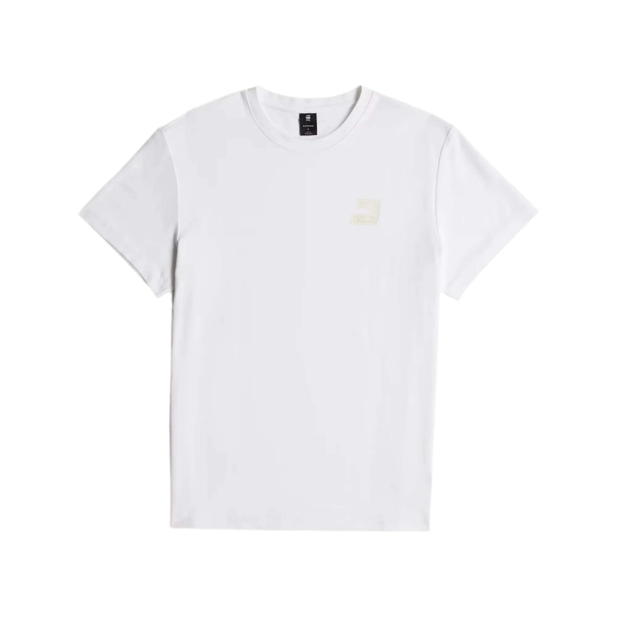 White t-shirt on a light gray background
