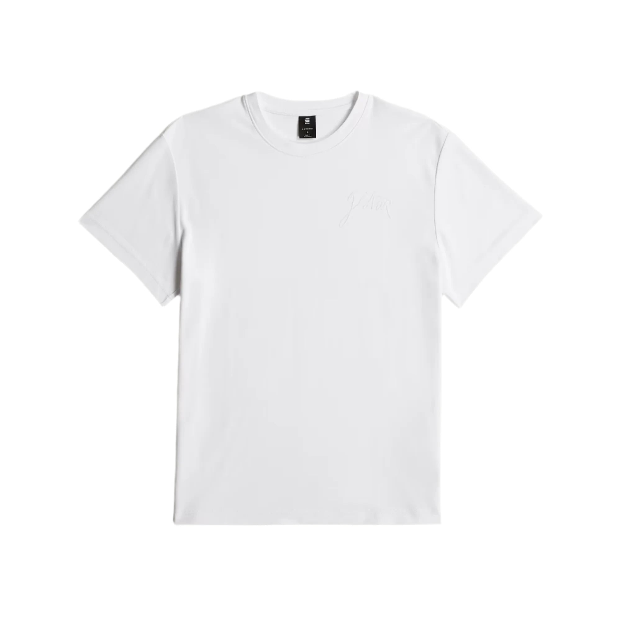 White t-shirt on a light gray background