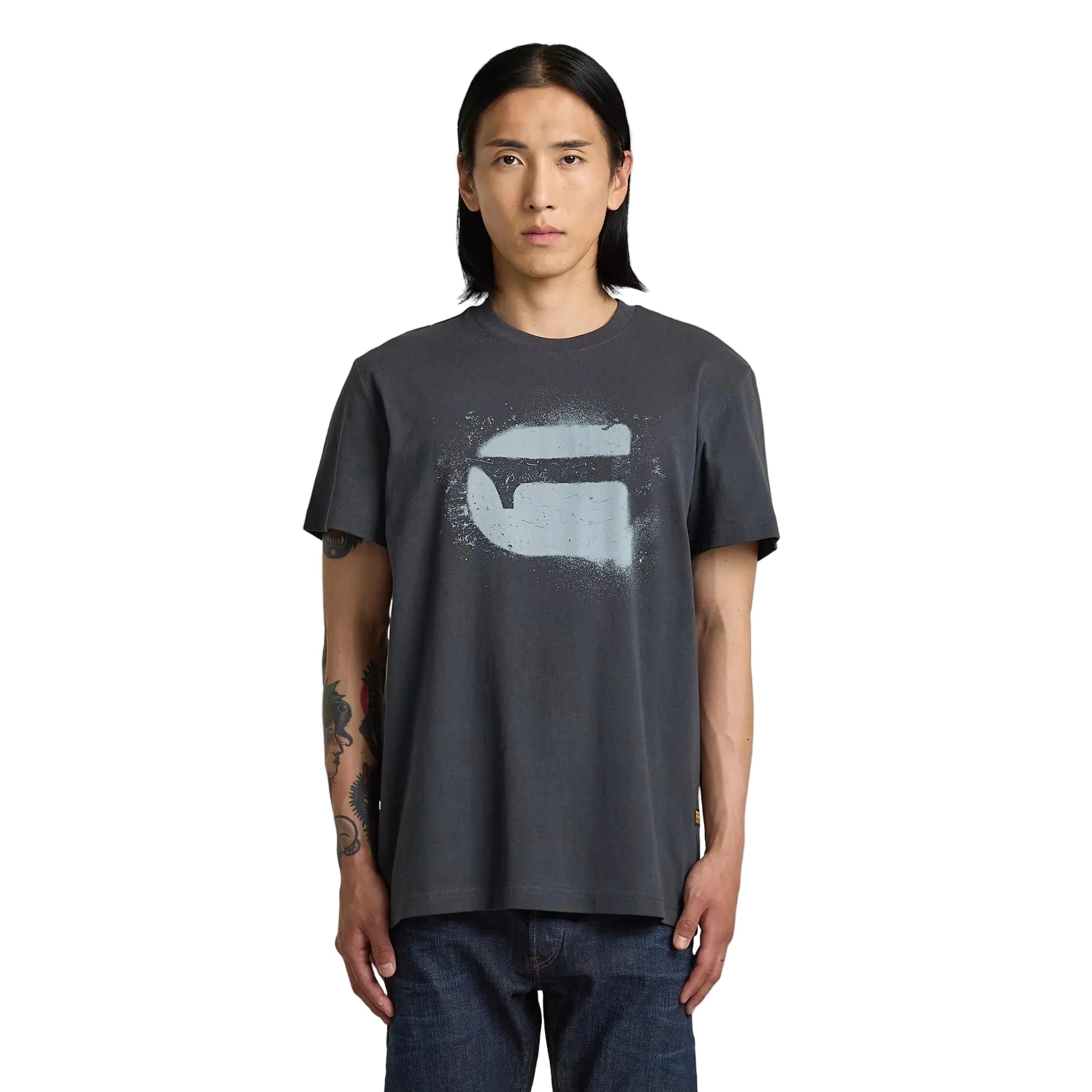 G-Star Spray G Logo T-Shirt with regular fit and chest logo print
