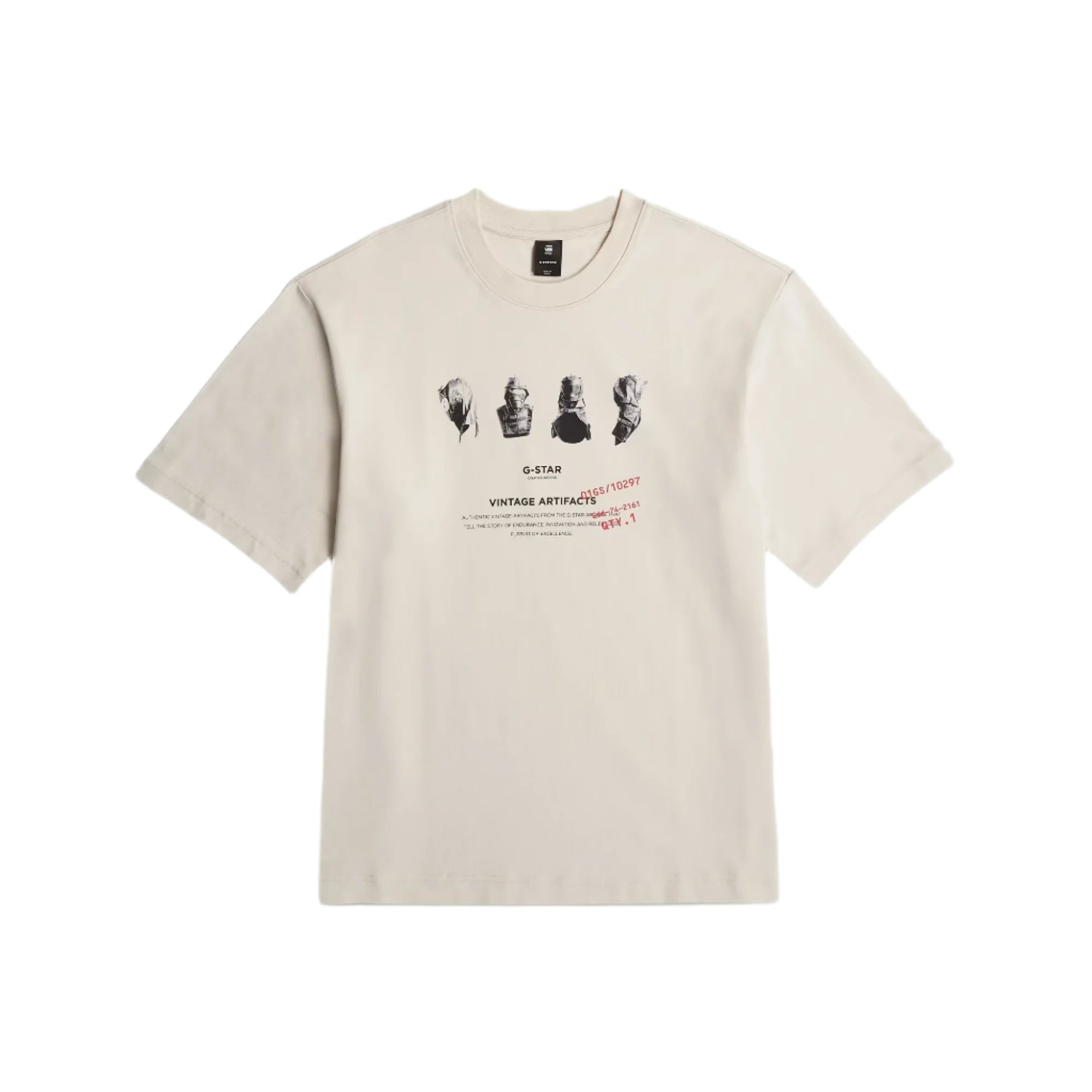 Oversized G-STAR Artifacts Boxy T-Shirt with round neck and unique front graphic print.