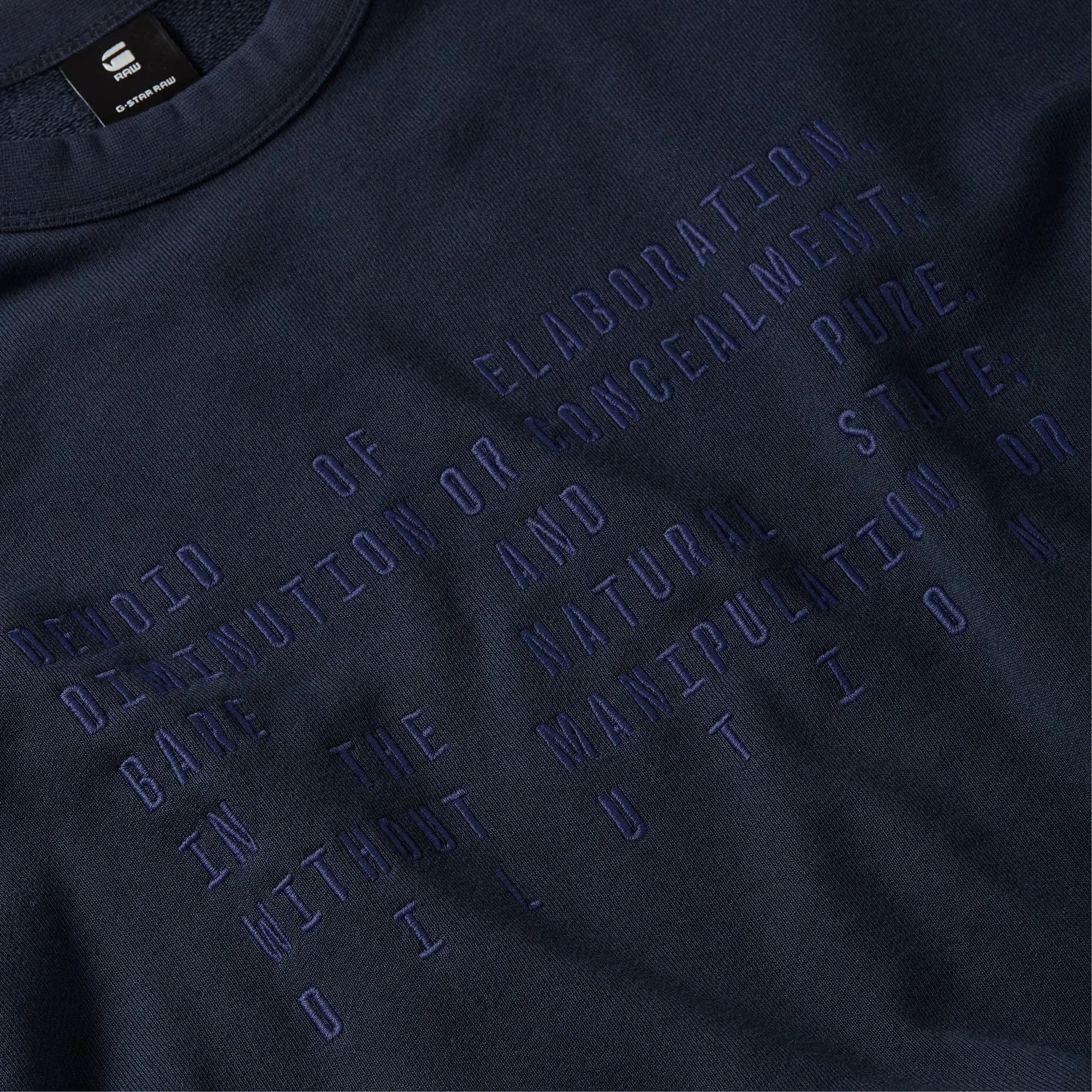 G-Star Text Graphic Sweater with relaxed fit and front text graphic design