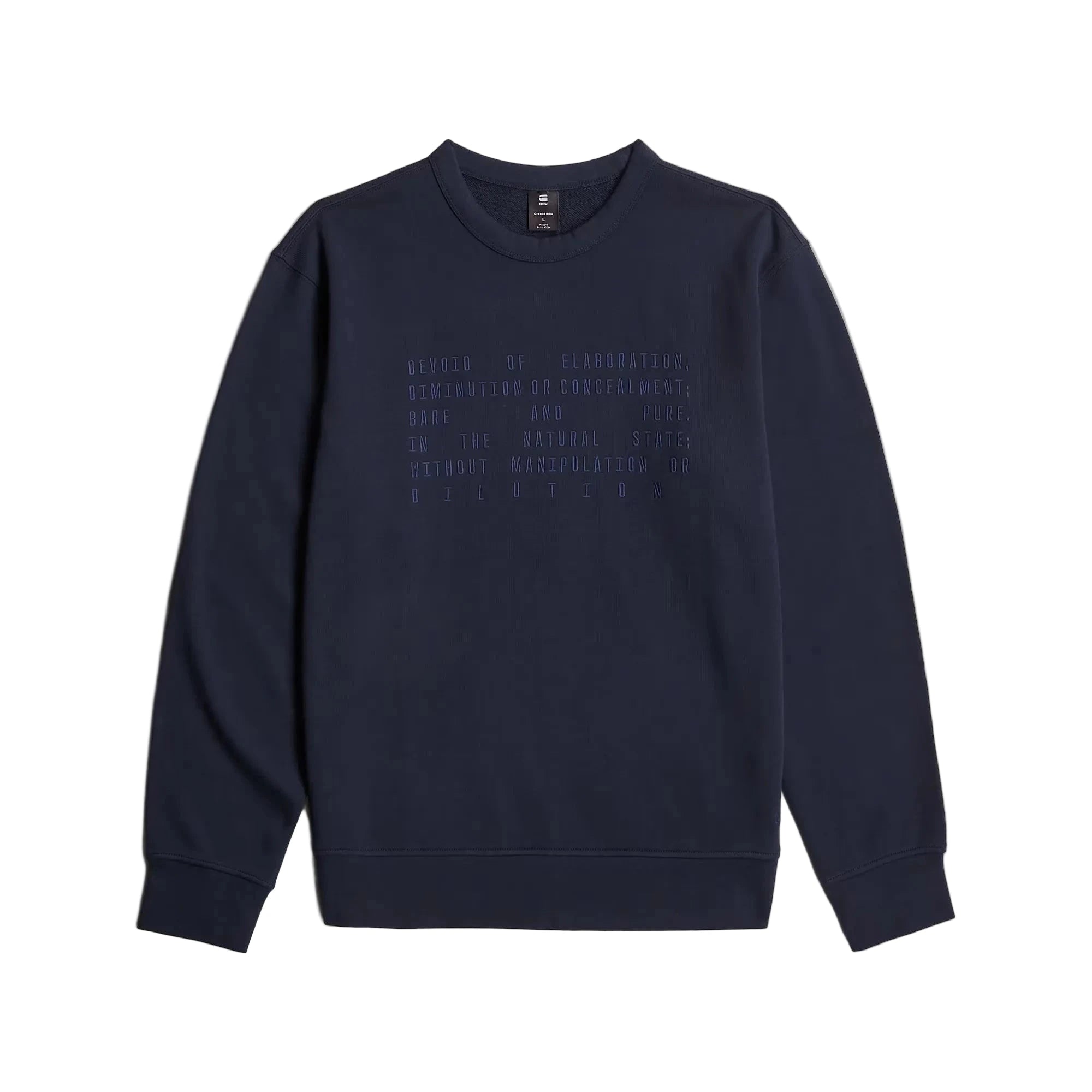 G-Star Text Graphic Sweater with relaxed fit and front text graphic design