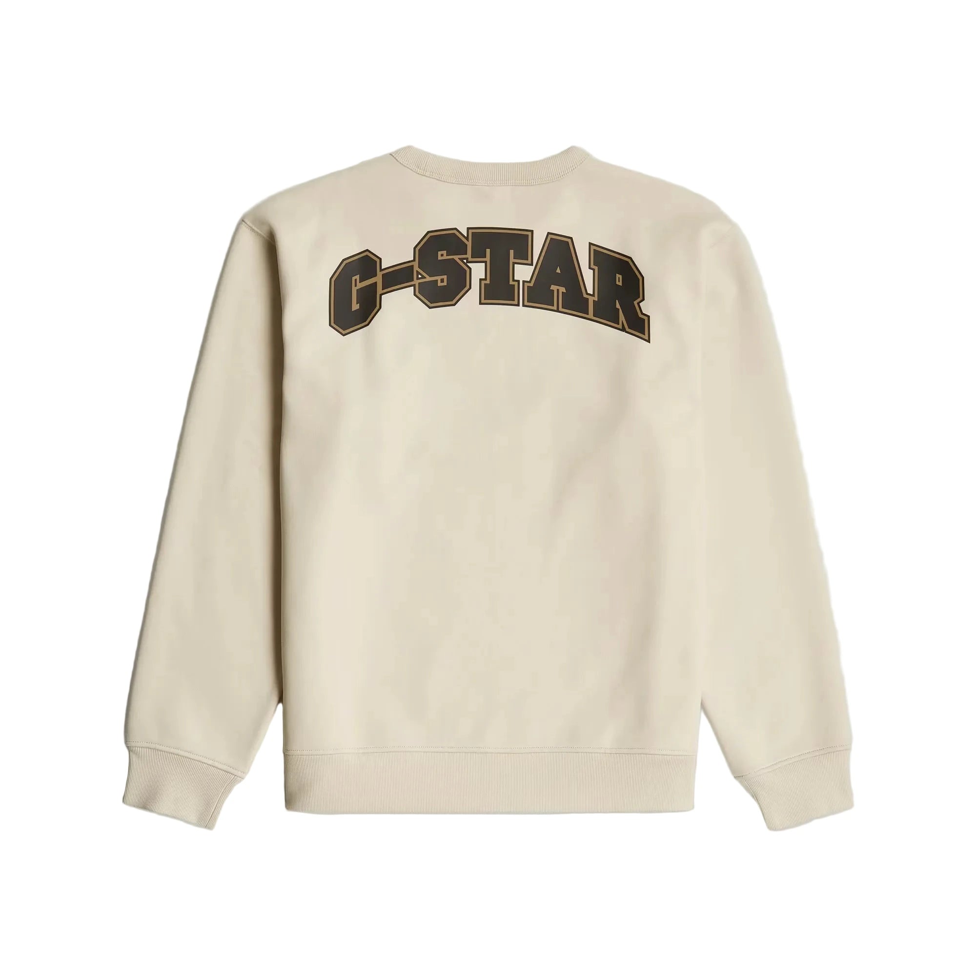 G-Star Running Dog Back Graphic Sweater in dark black with front and back graphic prints, round neckline, and ribbed edges.