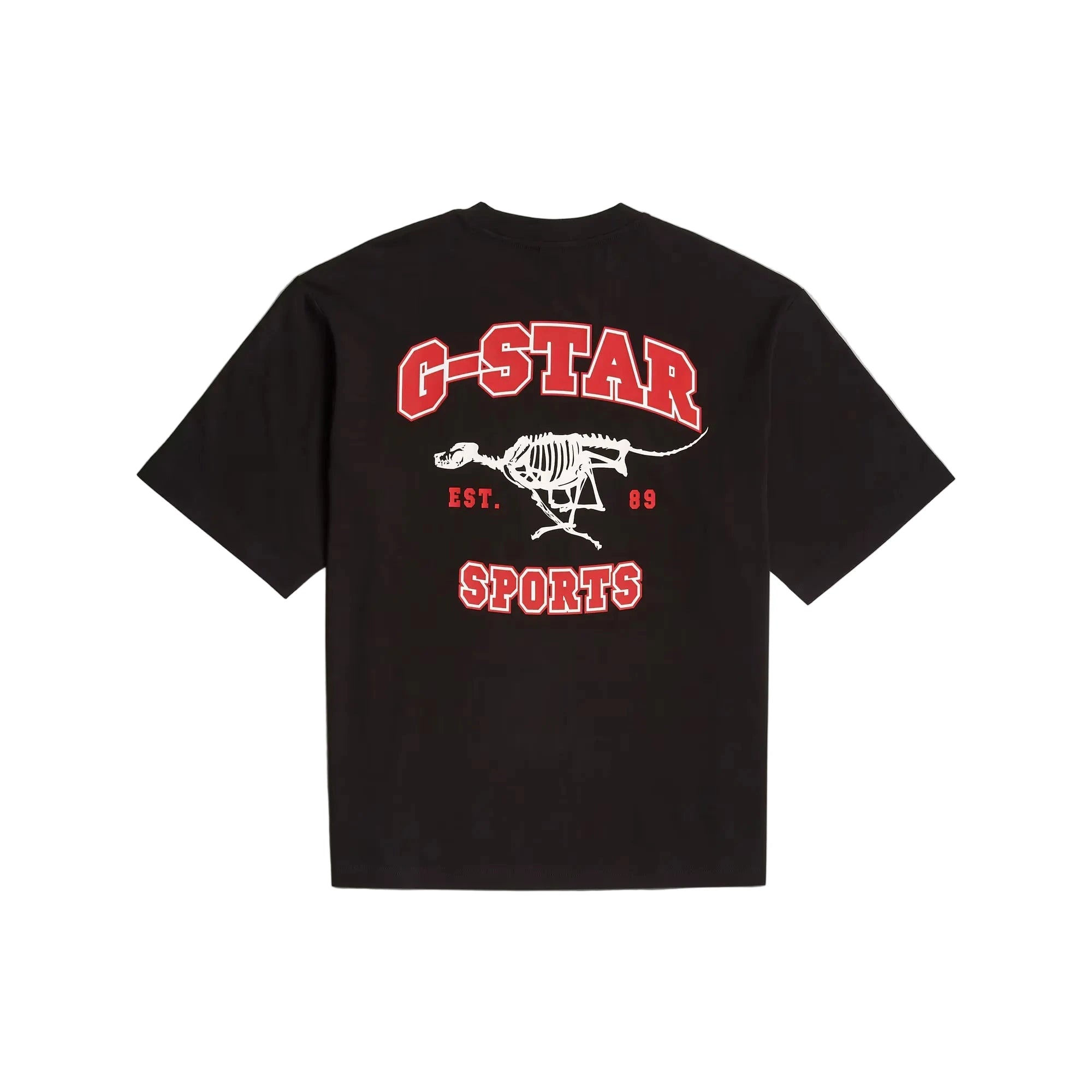 G-Star Running Dog Back Boxy T-Shirt in black with oversized fit and bold back graphic print.