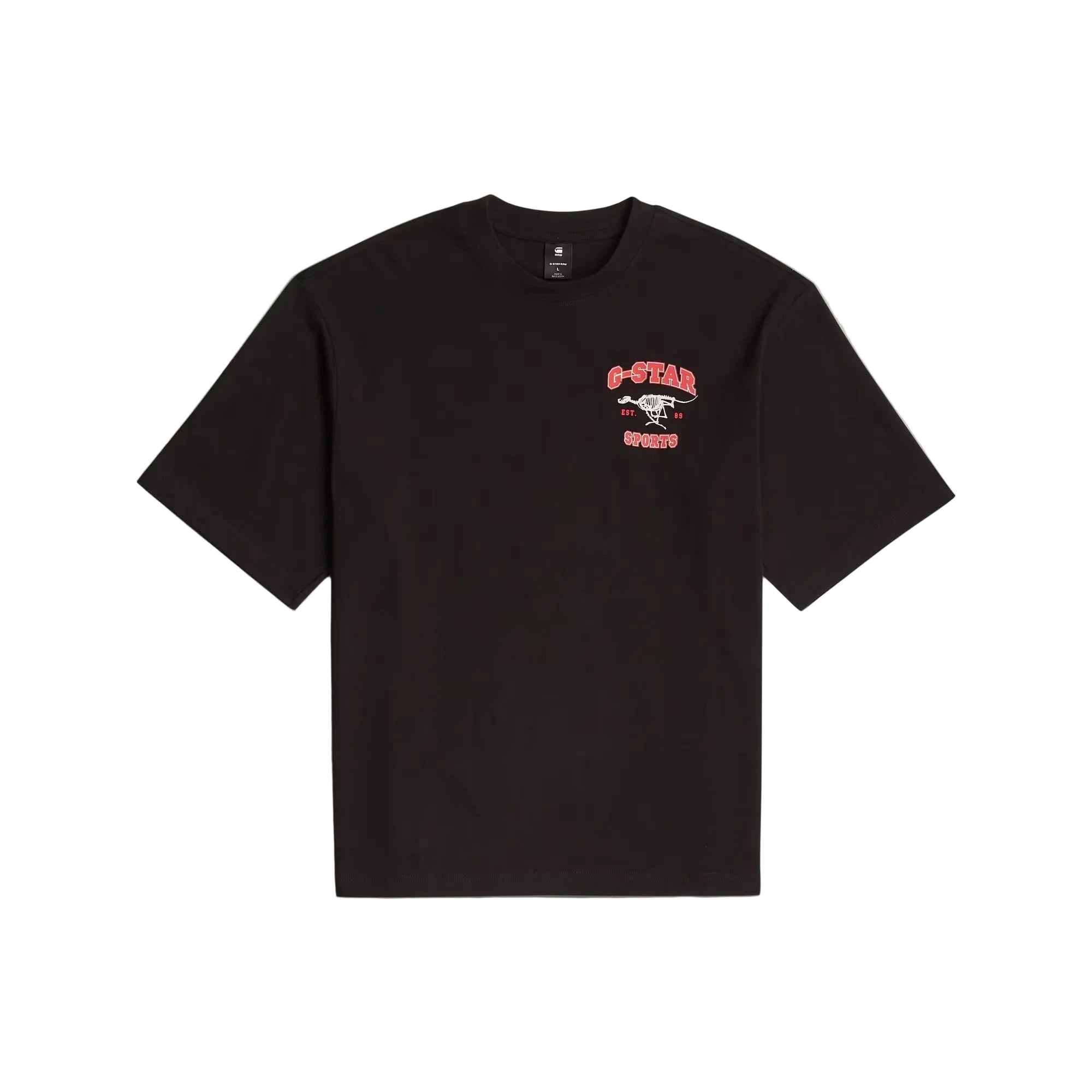 G-Star Running Dog Back Boxy T-Shirt in black with oversized fit and bold back graphic print.