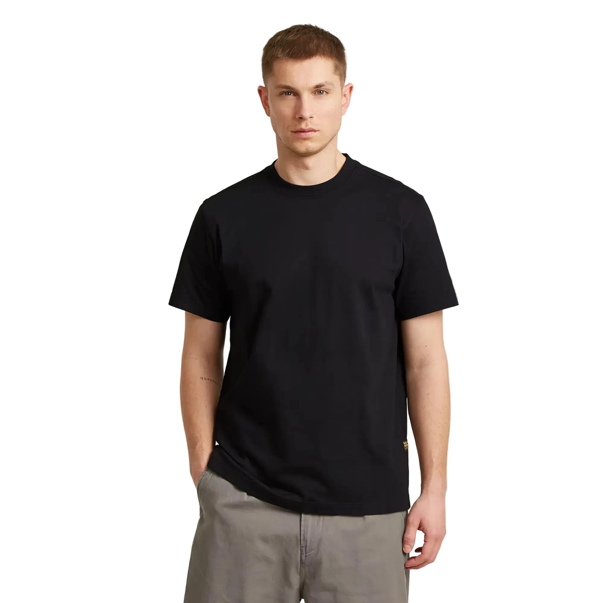 G-Star Back HD Print Tee with round neck, short sleeves, and lightweight organic cotton construction