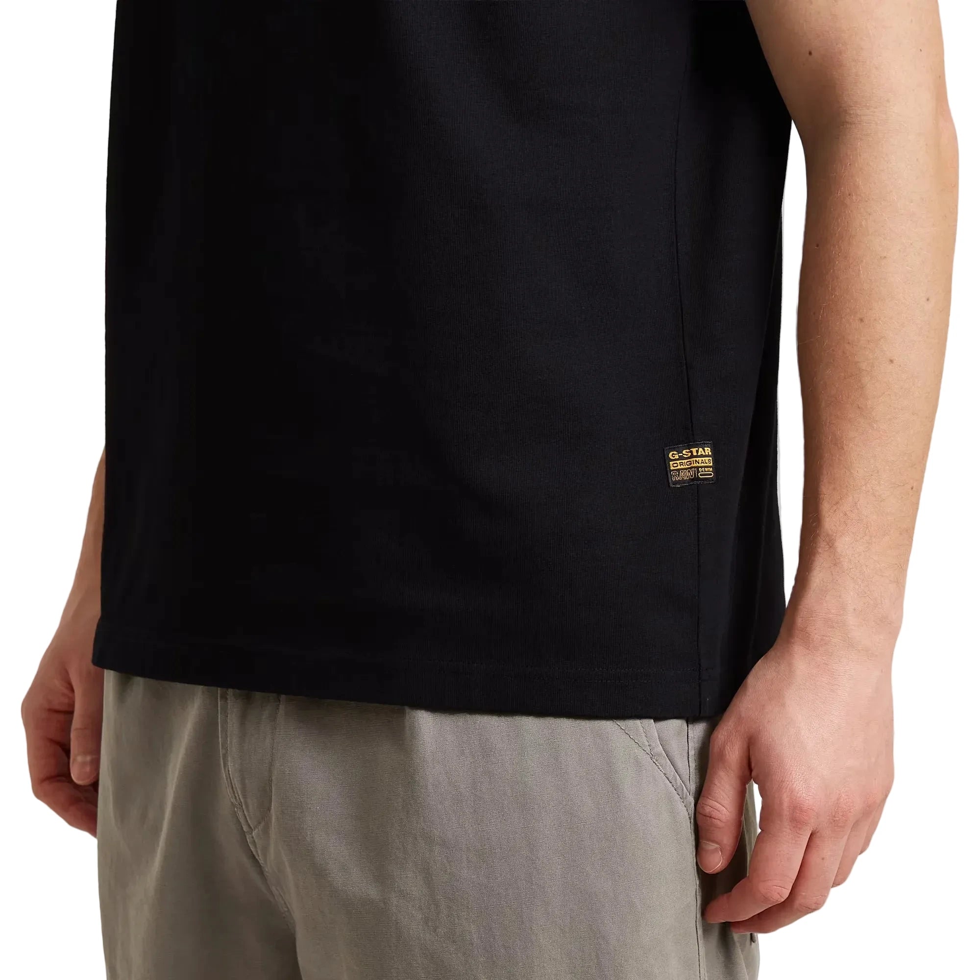 G-Star Back HD Print Tee with round neck, short sleeves, and lightweight organic cotton construction