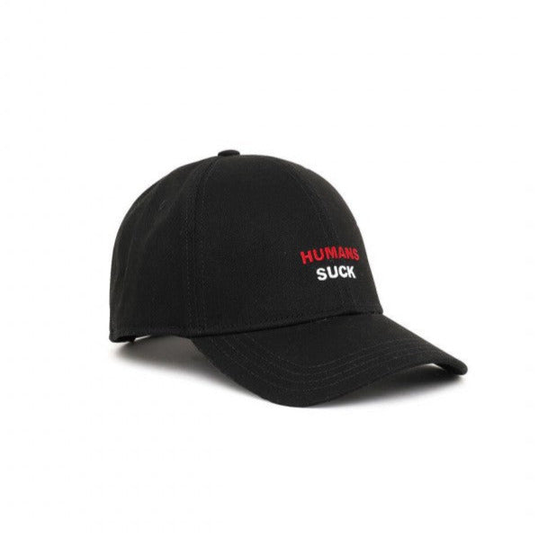 diesel c-hurt cotton twill baseball cap with humans suck embroidery on front and adjustable strap