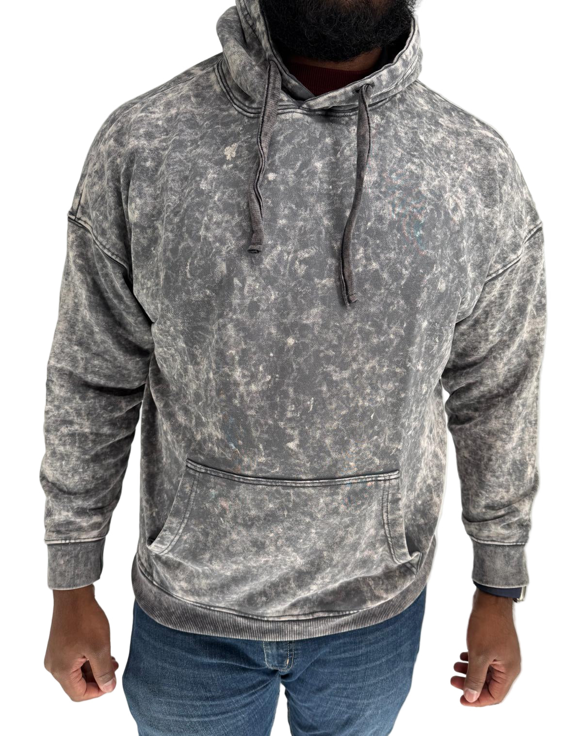 Step up your casual style with the Basic Tie Dye Hoodie (Grey) — a must-have piece that blends comfort, street-edge, and timeless design.