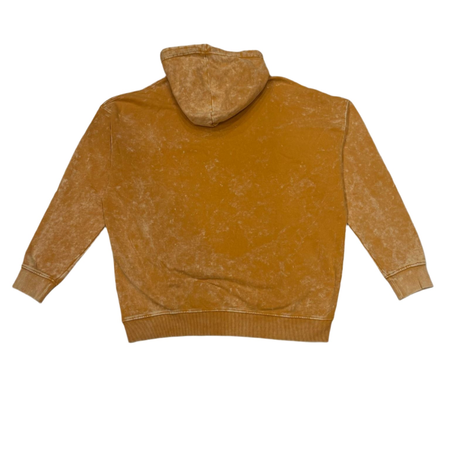 Yellow hoodie on a marble floor