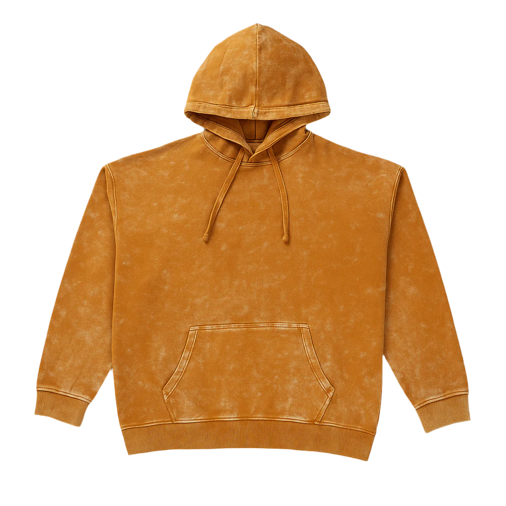 Brown hoodie on a light beige background