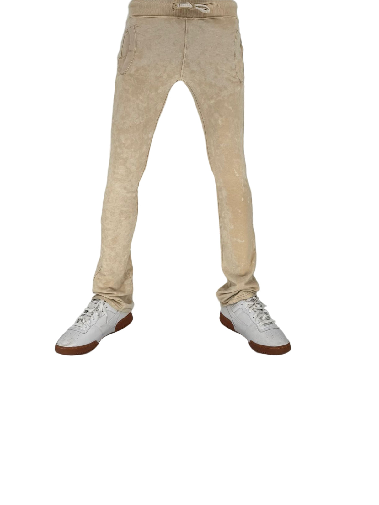The INFAMOUS BRAND Basic Tie Dye Stack Sweatpant (Khaki) combines comfort and street-ready style