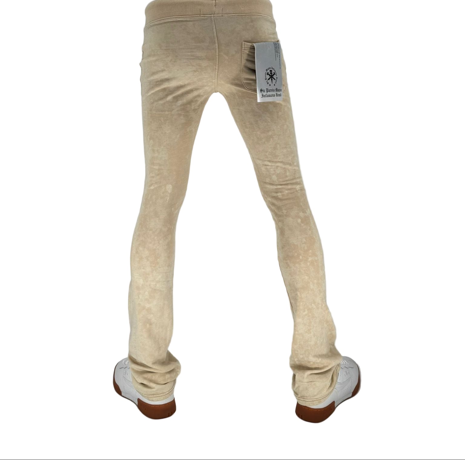 The INFAMOUS BRAND Basic Tie Dye Stack Sweatpant (Khaki) combines comfort and street-ready style