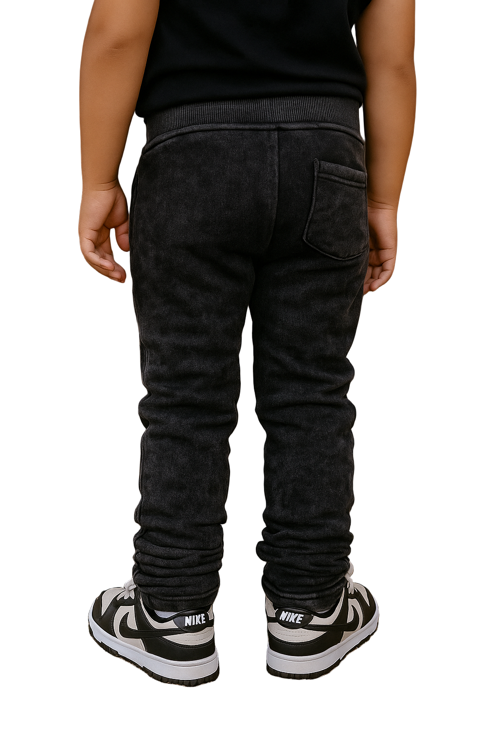 Elevate your child’s streetwear game with the Kids Tie Dye Stacked Pants (Black) — a perfect mix of comfort, style, and urban edge. 