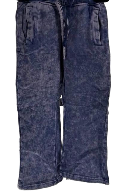 Bring bold comfort and effortless street style to your kid’s wardrobe with the Infamous Kids Tie Dye Stacked Pants (Blue).