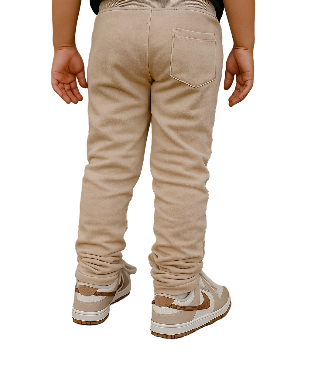 Keep your little one looking effortlessly stylish with the Kids Tie Dye Stacked Pants (Eggshell) — a perfect blend of comfort and modern streetwear appeal