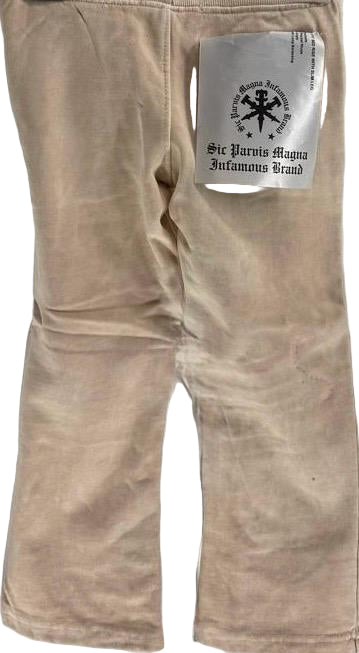 Keep your little one looking effortlessly stylish with the Kids Tie Dye Stacked Pants (Eggshell) — a perfect blend of comfort and modern streetwear appeal