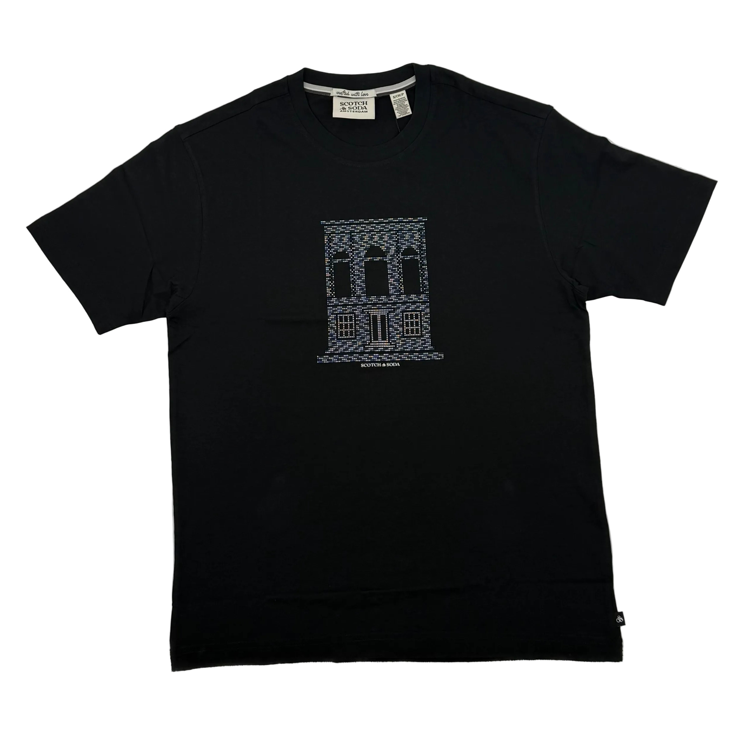 Scotch & Soda black short sleeve graphic T-shirt