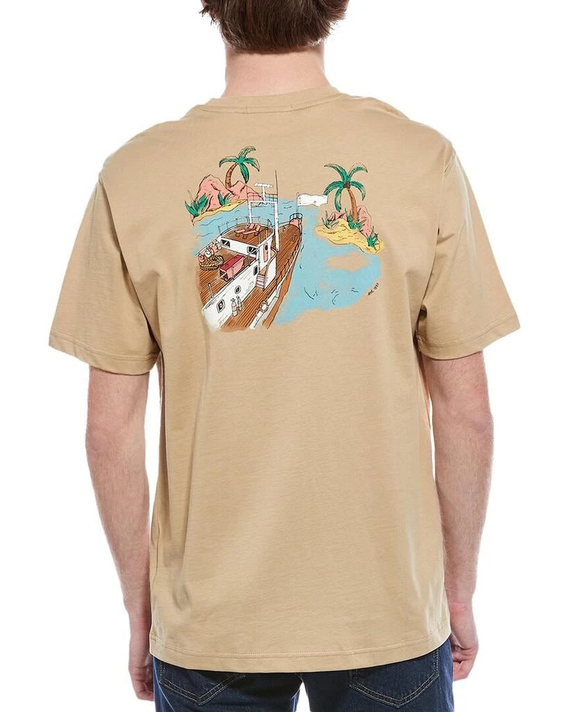 Scotch & Soda Short Sleeve Graphic Tee in Travertine with soft fabric and relaxed fit.