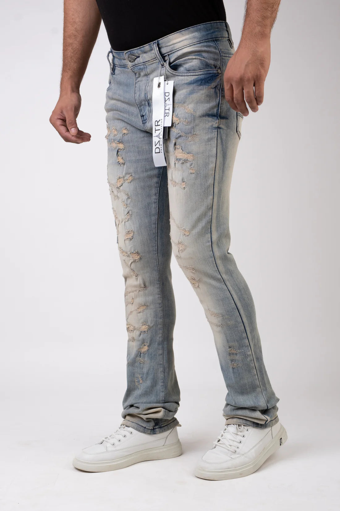 Men's Classic Ultra Stretch Denim in modern tailored fit with flexible, comfortable fabric