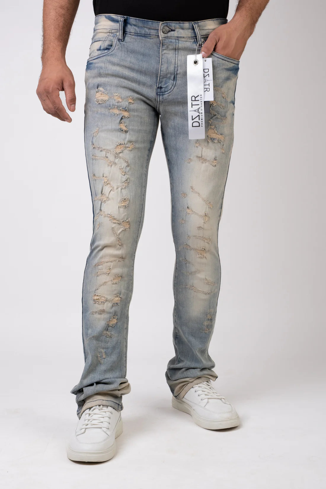 Men's Classic Ultra Stretch Denim in modern tailored fit with flexible, comfortable fabric