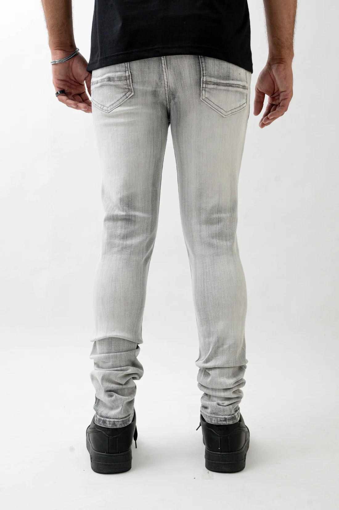 Simple never looked this good, elevate your look with The Premium Disaster's Grey Denim.

