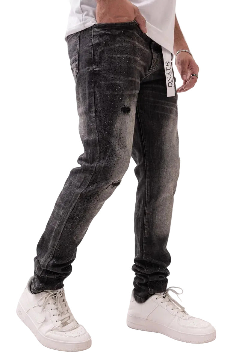 DZTR Jacket Set in Stones Black with ultra-stretch fabric and modern skinny fit design