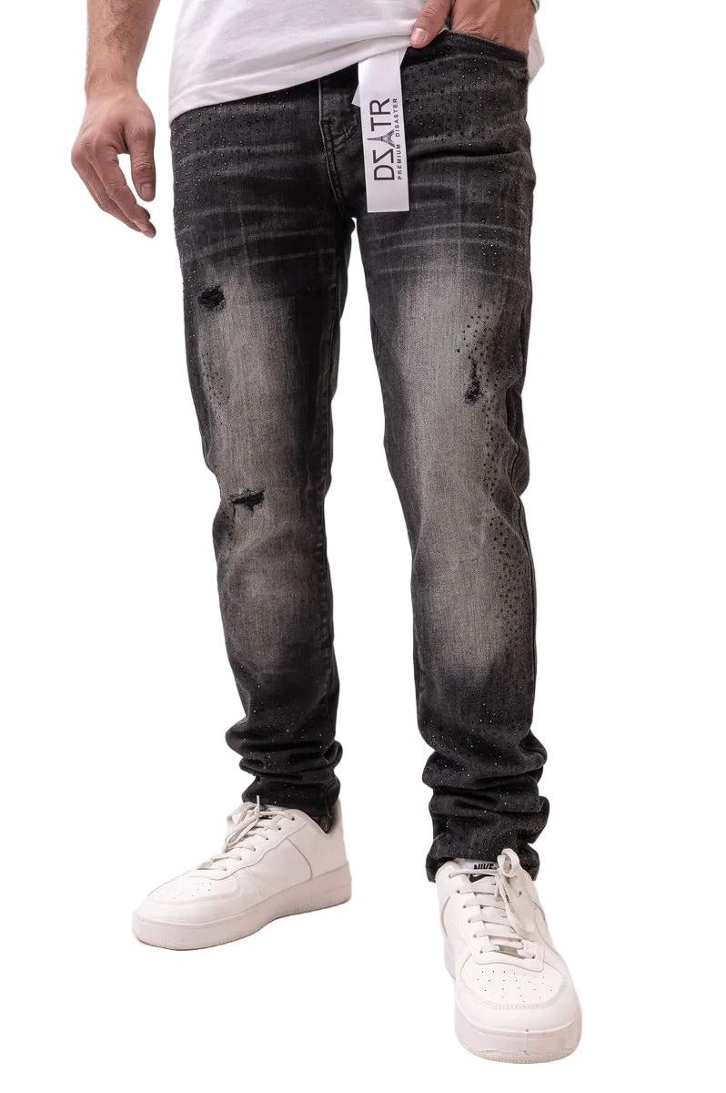 DZTR Jacket Set in Stones Black with ultra-stretch fabric and modern skinny fit design