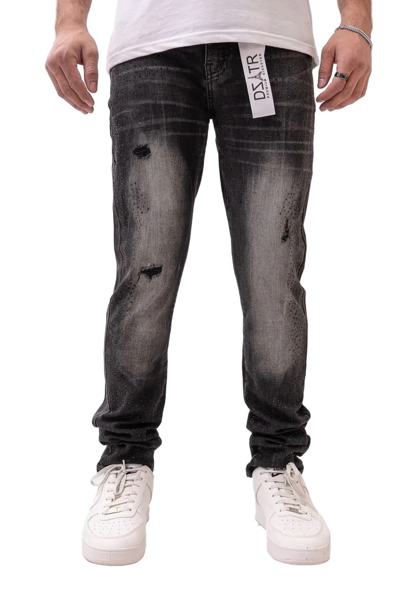 DZTR Jacket Set in Stones Black with ultra-stretch fabric and modern skinny fit design