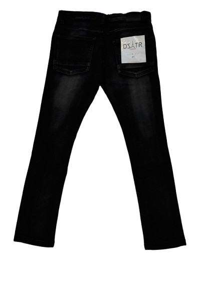 DZTR Kids Stretch Jeans in Black Two Tone with slim fit, stretch denim fabric, style number DZTR-K-003.
