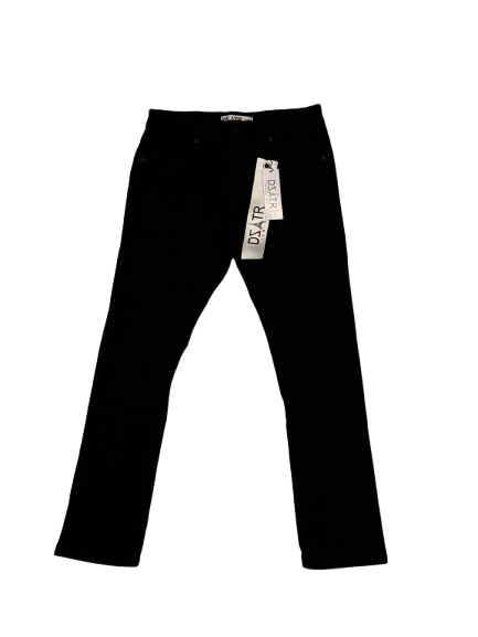 DZTR Kids Stretch Jeans in Black 3D with slim fit and textured stretch denim design.