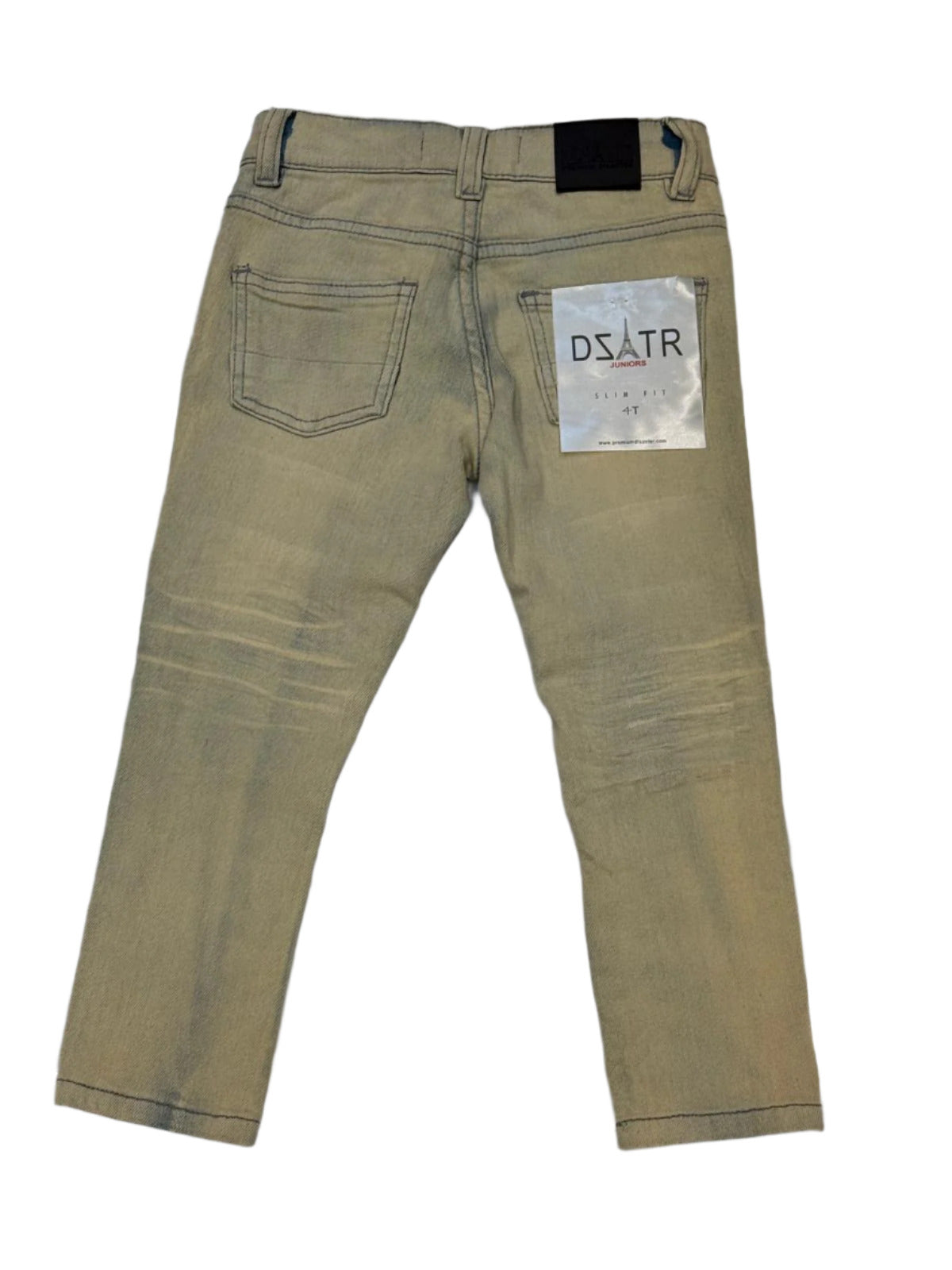 DZTR Kids Stretch Jeans in Vanilla Ice with slim fit and flexible stretch denim construction.