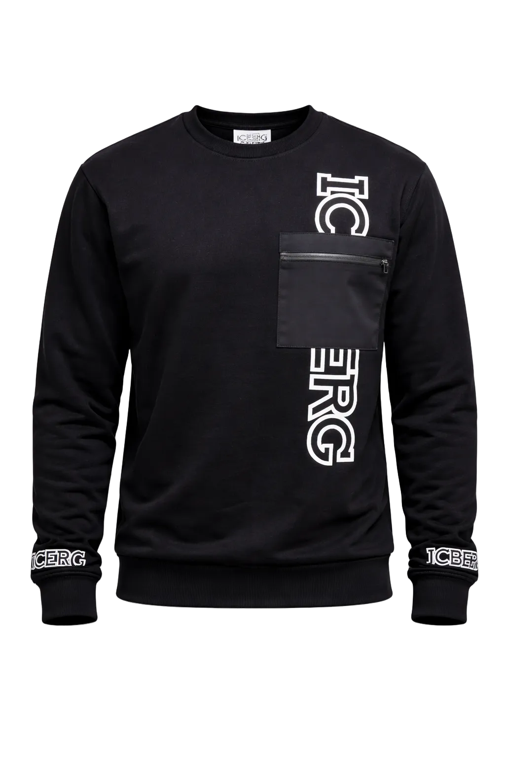 Step into effortless style with the ICEBERG Logo Pocket Sweatshirt