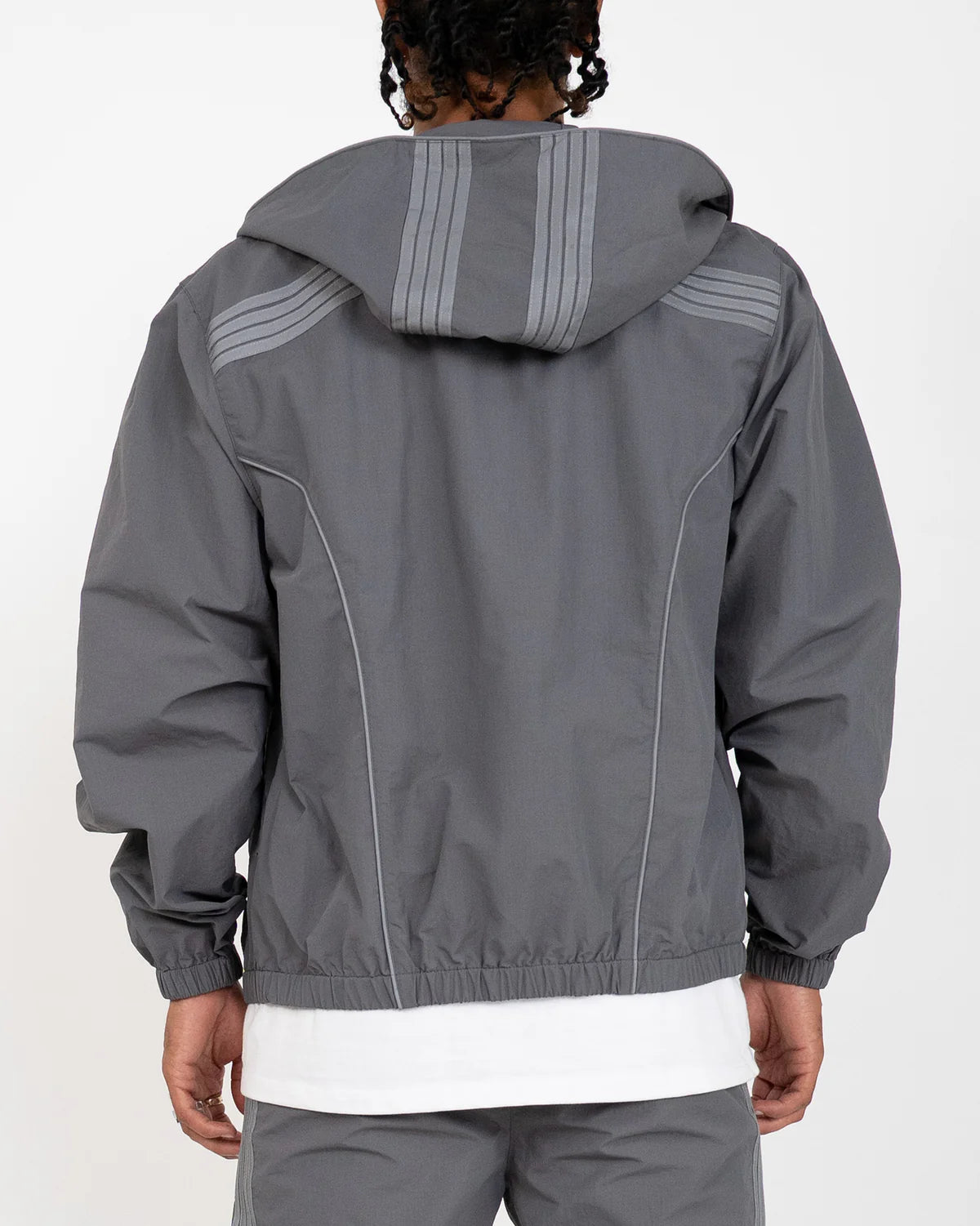 Freeway Jacket with boxy fit, nylon ripstop fabric, and 3M reflective tape detailing