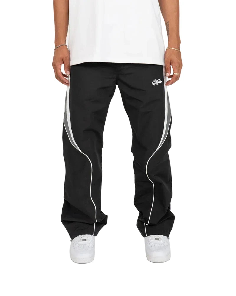 EPTM Menlo Pants in black with streamlined lines, refined piping, elastic waistband, and relaxed fit