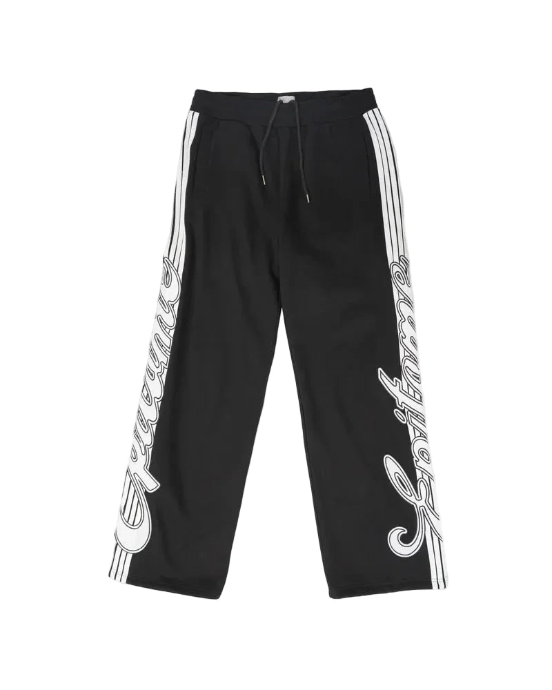 EPTM Epitome black sweatpants made from bonded fleece with signature tapes, elastic waistband, and adjustable bottom toggles