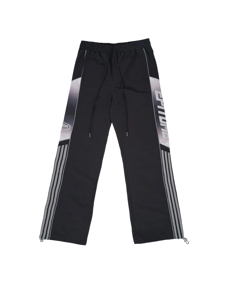 Eclipse pants with ripstop nylon construction, ombre panels, reflective 3M accents, elastic waistband with drawstring, and adjustable bottom toggles