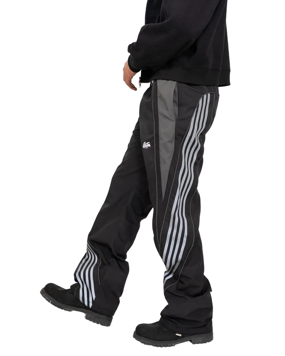 EPTM Apex black track pants with tapered fit and adjustable drawstring waistband