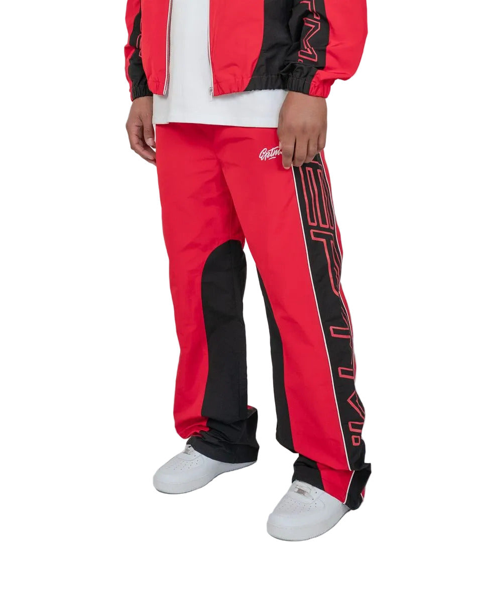 EPTM Markie red pants with elastic waistband, adjustable cord and toggles, and front and back pockets