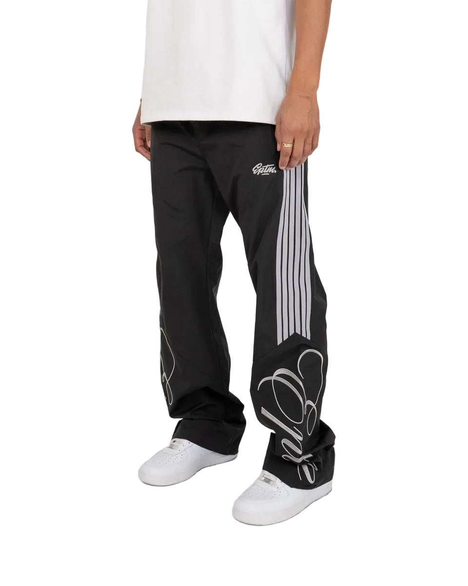 EPTM Kairo black pants with elastic waistband, adjustable cord and toggles, and front and back pockets