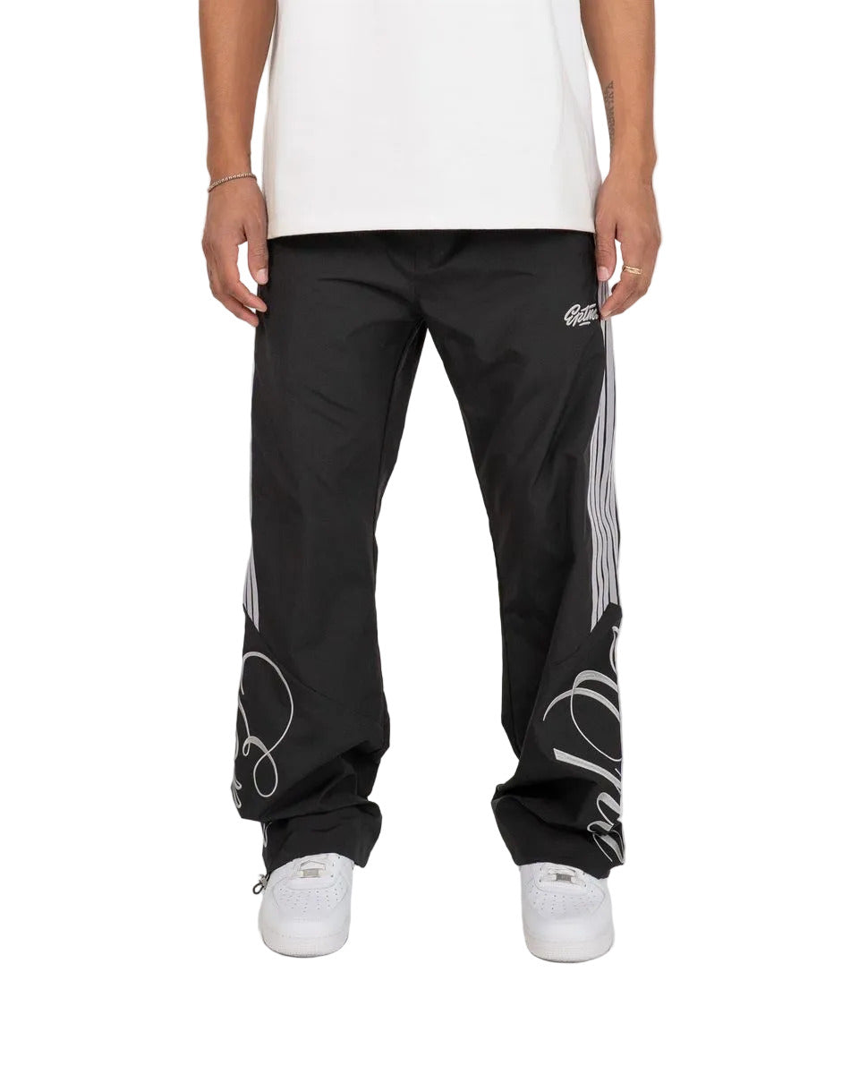EPTM Kairo black pants with elastic waistband, adjustable cord and toggles, and front and back pockets