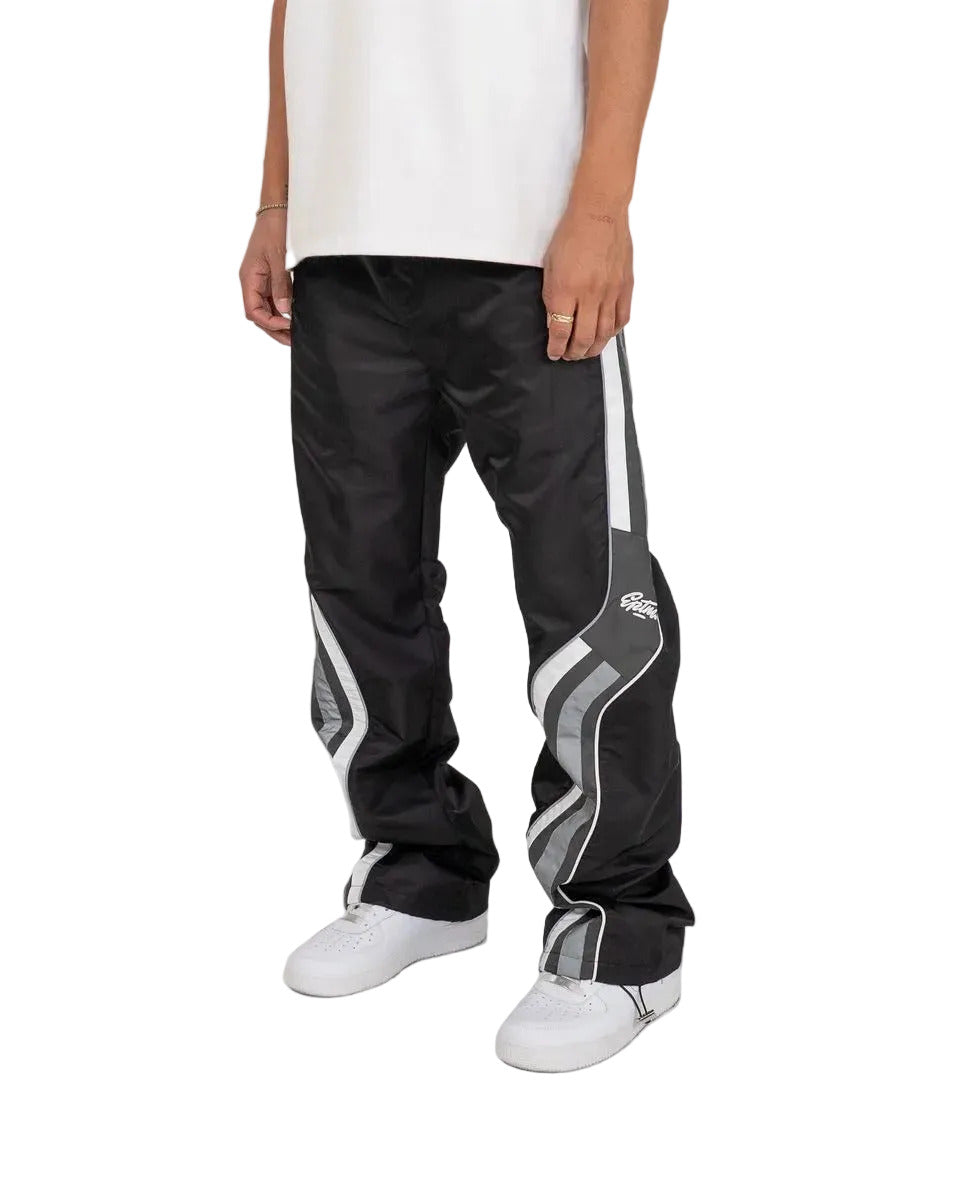 EPTM Maxx black pants with elastic waistband, adjustable cord and toggles, and front and back pockets