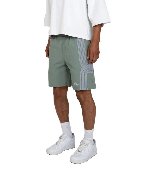 EPTM Merge Shorts in sage featuring a comfortable fit, lightweight construction, and modern casual summer styling.