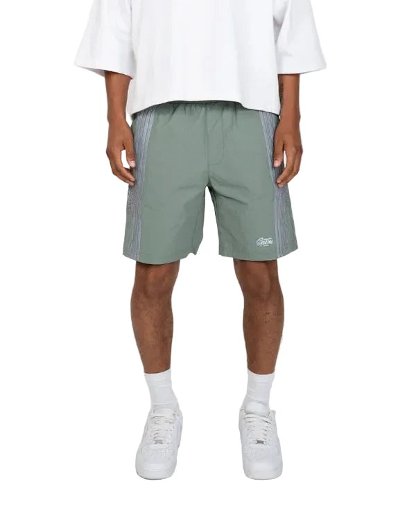 EPTM Merge Shorts in sage featuring a comfortable fit, lightweight construction, and modern casual summer styling.