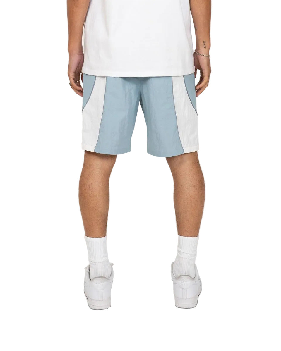 Mate shorts with sleek reflective piping, elastic waistband, and lightweight nylon construction for modern streetwear style