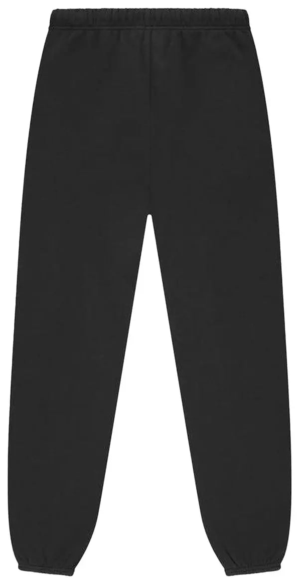 Essentials Classic Sweatpant in jet black with relaxed fit, elastic waistband, and cuffed ankles.
