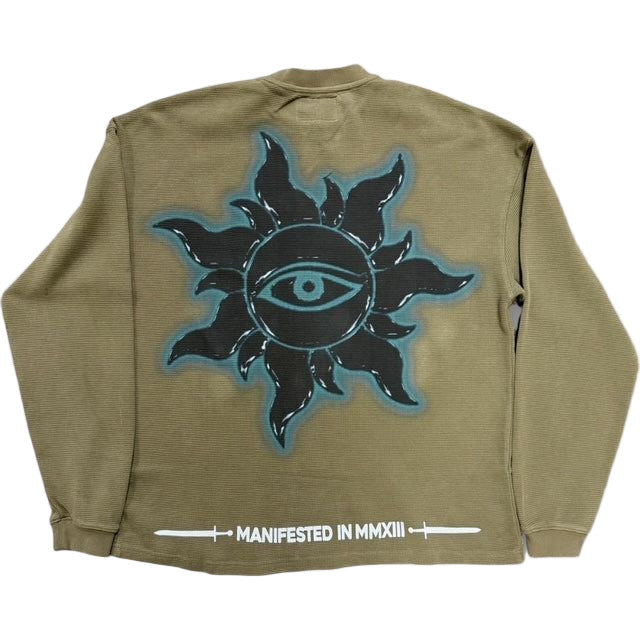 Godspeed Air Strike Long Sleeve Thermal in Olive, soft mid-weight fabric with relaxed fit and signature branding.