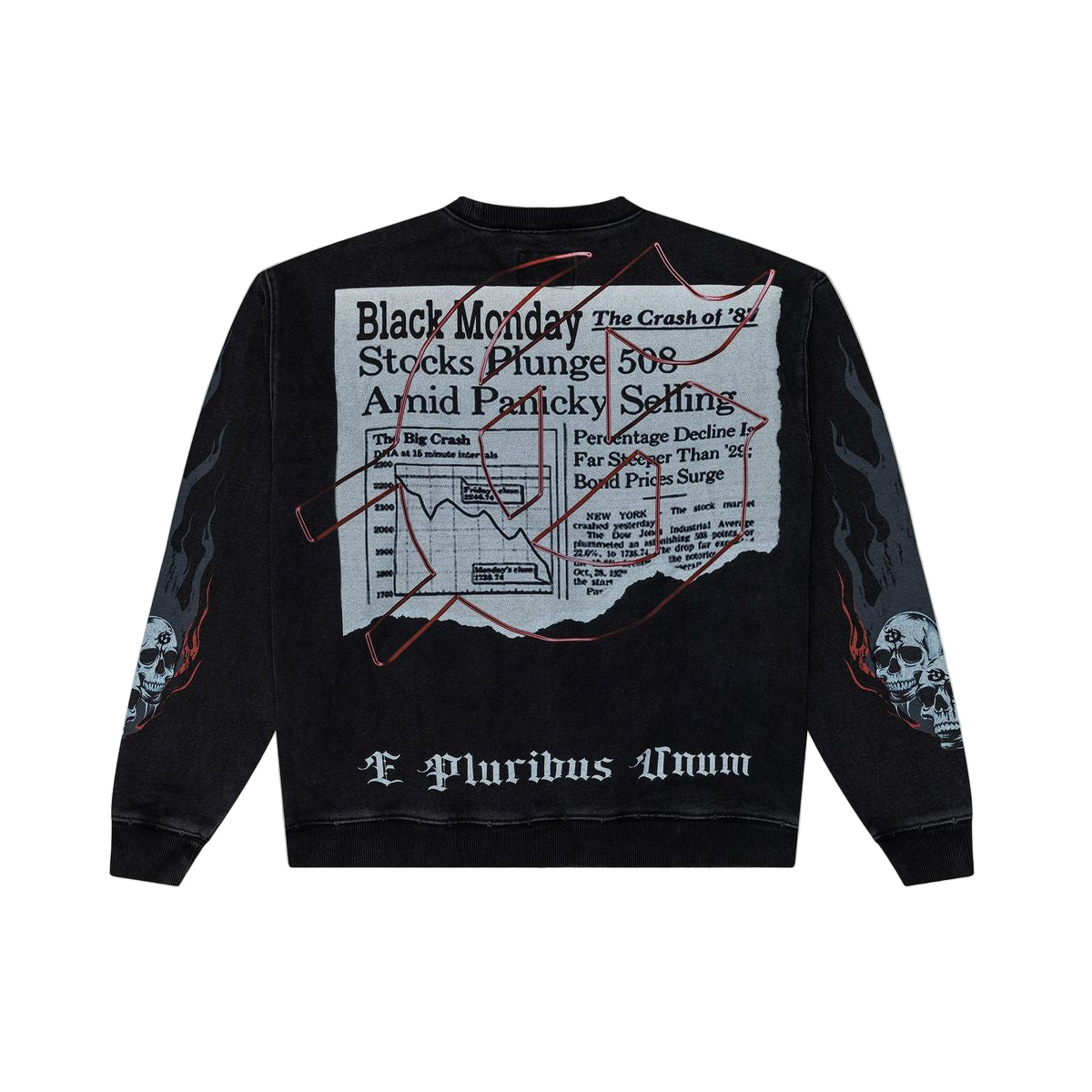 Godspeed Black Monday Sweatshirt in Bone featuring “Goldie The Outlaw” digital artwork and limited edition tag