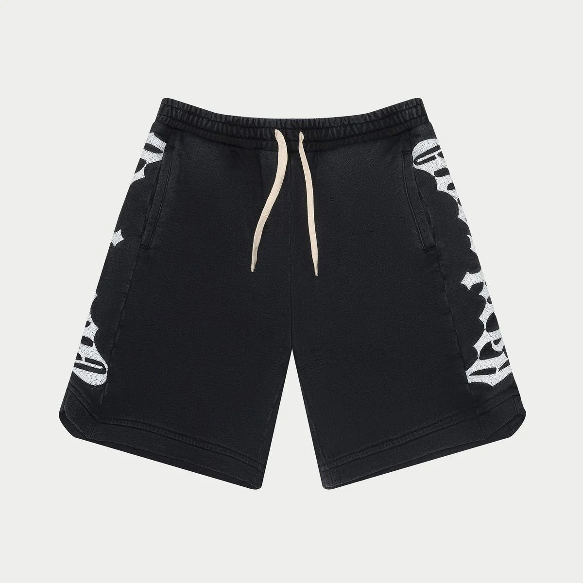 Heavyweight French Terry cotton shorts with hidden snap pocket